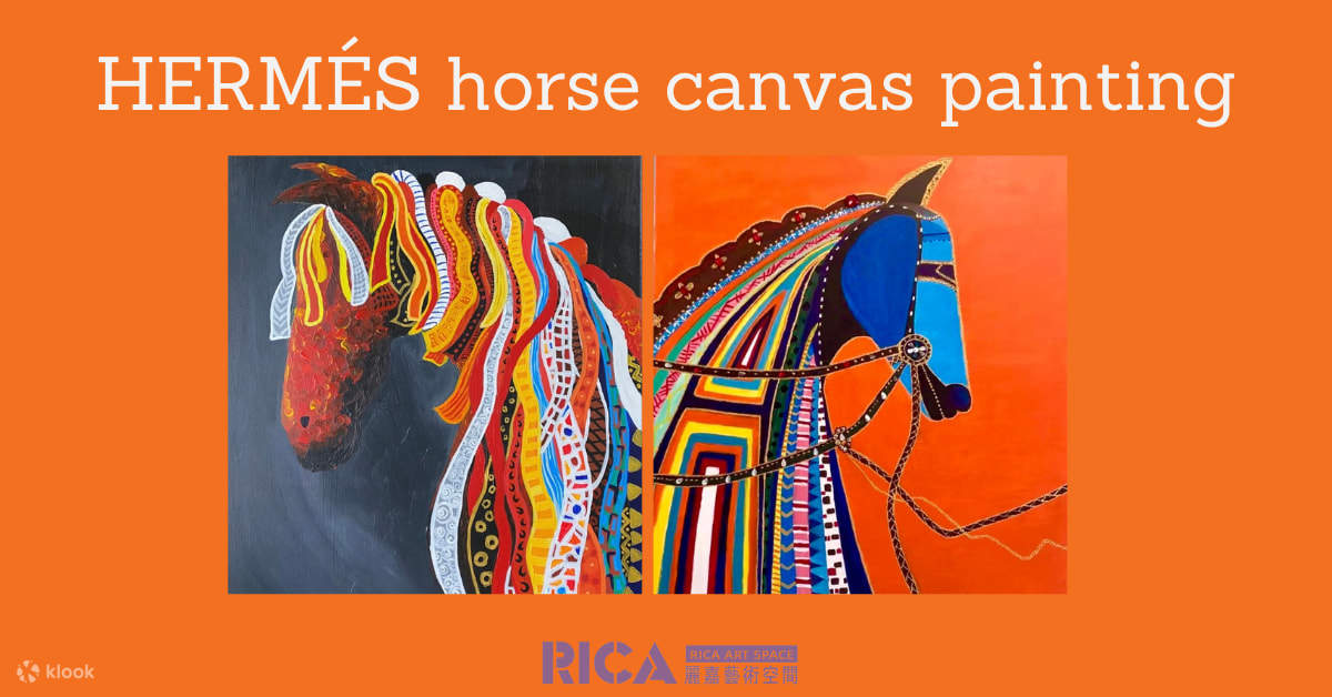 Rica Art Space - Painting workshop | HERMES horse canvas | Piet